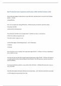 Beef Production Exam Questions and Answers With Verified Solutions 2025