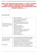 EMPLOYEE REGISTRATION MANUAL&colon; GA PEST CONTROL  EXAM &sol; EXPERT VERIFIED ACTUAL QUESTIONS &  CORRECT DETAILED ANSWERS FOR GUARANTEED PASS  &vert; NEWEST UPDATE 2025 -2026 