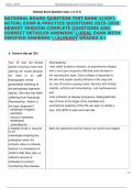 NATIONAL BOARD QUESTION TEST BANK 1&lpar;3OF&rpar;  ACTUAL EXAM & PRACTICE QUESTIONS 2025-2026  NEWEST VERSION COMPLETE QUESTIONS AND  CORRECT DETAILED ANSWERS REAL EXAM WITH  VERIFIED ANSWERS ALREADY GRADED A&plus; 