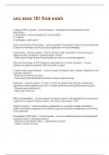 unc exss 181 final exam questions and answers all are correct 2025 graded A&plus;