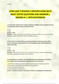 LETRS UNIT 3 SESSION 7 UPDATED EXAM WITH MOST TESTED QUESTIONS AND ANSWERS &vert; GRADED A&plus; &vert; WITH RATIONALES
