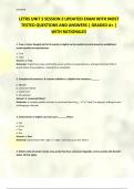 LETRS UNIT 3 SESSION 2 UPDATED EXAM WITH MOST TESTED QUESTIONS AND ANSWERS &vert; GRADED A&plus; &vert; WITH RATIONALES