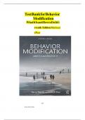TEST BANK FOR BEHAVIOR MODIFICATION WHAT IT IS AND HOW TO DO IT 11TH EDITION GARY MARTIN JOSEPH J&period; PEAR ISBN 9780815366546&period; Exam &lpar;elaborations&rpar;