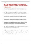 EPIC CARE INPATIENT &lpar;INP402&rpar; QUESTIONS AND ANSWERS &lpar;VERIFIED ANSWERS&rpar; &vert; ALREADY SCORED A&plus; &vert; NEW 2025