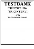 TEST BANK FOR The Psychiatric Interview 4th Edition by Daniel Carlat ISBN&colon;978-1496327710 A&plus; GRADE ASSURED&excl;&excl;&excl;&excl;&excl;&excl; COMPLETE GUIDE&excl;&excl;&excl;&excl;&excl; 100&percnt; &period;&period;&period;