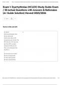 Exam 1&colon; Dysrhythmias &lpar;NCLEX&rpar; Study Guide Exam &sol; 50 Actual Questions with Answers & Rationales &lpar;A&plus; Guide Solution&rpar; Newest 2025&sol;2026
