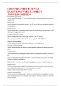 CBCS PRACTICE FOR NHA QUESTIONS WITH CORRECT ANSWERS 2025