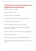 JCAT&sol;COA Practice Test Practice questions from Independent study guide Newest