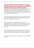 OREGON LAW STATE BOARD EXAM WITH CORRECT ACTUAL QUESTIONS AND CORRECTLY WELL DEFINED ANSWERS LATEST 2025 ALREADY GRADED A&plus;