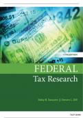 Federal Tax Research 11th Edition By Roby B&period; Sawyers&comma; Steven L&period; Gill SOLUTIONS MANUAL &lpar; Graded A&plus; With Complete Solution&rpar;