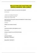 BIOL133 EXAM 2025 QUESTIONS AND VERIFIED ANSWERS&vert; 100&percnt; CORRECT