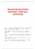 MISSOURI BOATING QUIZZES WIH ALL ANSWERS
