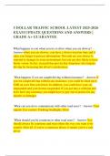  5 DOLLAR TRAFFIC SCHOOL LATEST 2025-2026 EXAM UPDATE QUESTIONS AND ANSWERS &vert; GRADE A&plus; GUARANTEE
