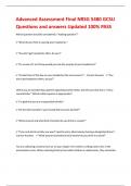 Advanced Assessment Final NRSG 5480 GCSU Questions and answers Updated 100&percnt; PASS