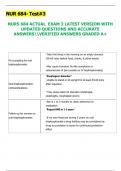 NURS 684 ACTUAL  EXAM 3 LATEST VERSION WITH  UPDATED QUESTIONS AND ACCURATE  ANSWERSVERIFIED ANSWERS GRADED A&plus;