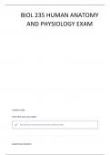 BIOL 235- CHAPTER 1 EXAM QUESTIONS AND ANSWERS LATEST UPDATED