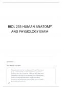 BIOLOGY 235 HUMAN PHYSIOLOGY TEST -1 QUESTIONS AND ANSWERS LATEST UPDATED &vert; GRADED A&plus;