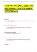 CCHP ACTUAL EXAM Questions and Answers GRADED A&plus;NEW VERSION 2025