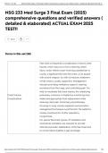 NSG 233 Med Surge 3 Final Exam &lpar;2025&rpar; comprehensive questions and verified answers &lpar; detailed & elaborated&rpar; ACTUAL EXAM 2025 TEST&excl;&excl;