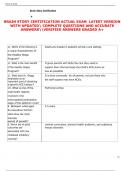 BRAIN STORY CERTIFICATION ACTUAL EXAM  LATEST VERSION  WITH UPDATED COMPLETE QUESTIONS AND ACCURATE  ANSWERSVERIFIED ANSWERS GRADED A&plus;