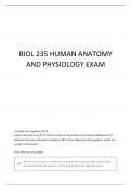 BIO 235 FINAL EXAM &lpar;WITH COMPLETE SOLUTIONS&rpar; LATEST UPDATE