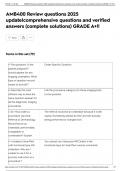 AMB400 Review questions 2025 update&vert;comprehensive questions and verified answers &lpar;complete solutions&rpar; GRADE A&plus;&excl;&excl;
