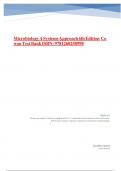 test bank for microbiology a systems approach 6thedition marjorie kelly cowan heidi smith&period;