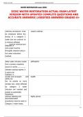 IICRC WATER RESTORATION ACTUAL EXAM LATEST  VERSION WITH UPDATED COMPLETE QUESTIONS AND  ACCURATE ANSWERSVERIFIED ANSWERS GRADED A&plus;