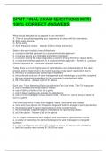  SPMT FINAL EXAM QUESTIONS WITH 100&percnt; CORRECT ANSWERS 