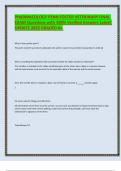 PHARMACOLOGY PENN FOSTER VETERINARY FINAL EXAM Questions with 100- Verified Answers