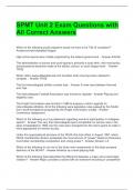 SPMT Unit 2 Exam Questions with All Correct Answers 