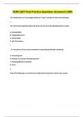 HOM 5307 Final Practice Questions Answered 100&percnt;