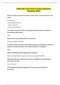 HOM 5307 Final Exam Practice Questions Answered 100&percnt;