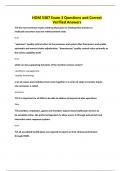 HOM 5307 Exam 3 Questions and Correct Verified Answers