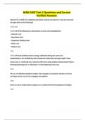 HOM 5307 Test 2 Questions and Correct Verified Answer