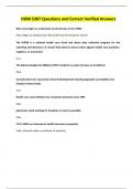 HOM 5307 Questions and Correct Verified Answers
