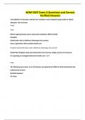 HOM 5307 Exam 4 Questions and Correct Verified Answers