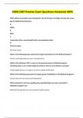 HOM 5307 Practice Exam Questions Answered 100&percnt;