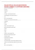 MA103 FINAL EXAM QUESTIONS WITH CORRECT ANSWERS 2025
