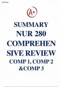 SUMMARY NUR 280 COMPREHEN SIVE REVIEW COMP 1&comma; COMP 2 &COMP 3 LATEST UPDATE