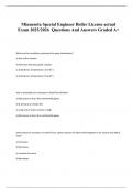 Minnesota Special Engineer Boiler License actual Exam 2025&sol;2026  Questions And Answers Graded A&plus;