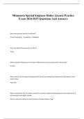 Minnesota Special Engineer Boiler License Practice Exam 2024&sol;2025 Questions And Answers