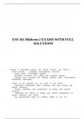 ESS 101 Midterm 2 EXAMS WITH FULL SOLUTIONS