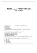 ESS 101 exam 2 WITH COMPLETE SOLUTIONS