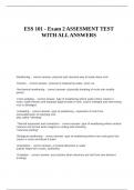 ESS 101 - Exam 2 ASSESMENT TEST WITH ALL ANSWERS