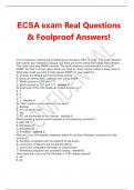 ECSA exam Real Questions  & Foolproof Answers&excl; 