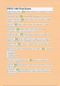 PSYC-140 Final Exam