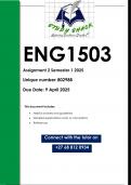 ENG1503 Assignment 2 &lpar;QUALITY ANSWERS&rpar; Semester 1 2025