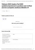 Wellcare 2025 Mastery Test 2025 update&vert;comprehensive questions and verified answers &lpar;complete solutions&rpar; GRADE A&plus;&excl;&excl;