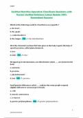 Certified Nutrition Specialist&colon; Final Exam Questions with  Correct Verified Solutions&vert; Latest Update 100&percnt;  Guaranteed Success 